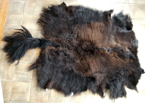 yak hide robe tanned